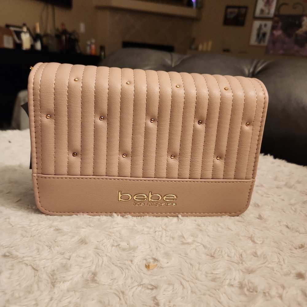 Bebe Aliah Flap Crossbody Bag Mauve